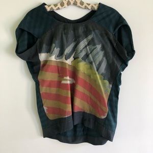 Feral Childe Painted Silk top Blouse